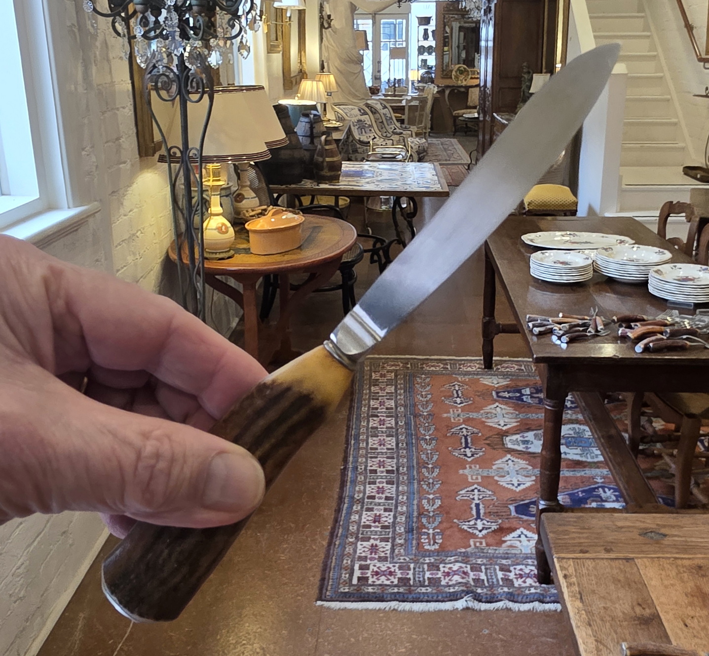 A set of 48 Stag Horn Knives and Forks